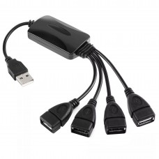 Hub 4 porturi USB 2.0, negru