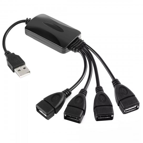 Hub 4 porturi USB 2.0, negru